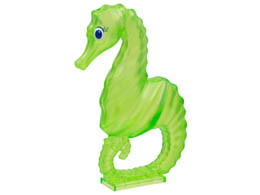 Seahorse with Black, Blue and White Eyes Pattern: {прозрачен ярко жълто-зелен}