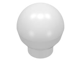 Brick, Round 1 x 1 with Ball (Finial) : {бял}