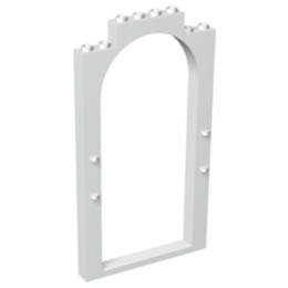 Belville Wall, Door Frame Arched 1 x 8 x 12: {бял}