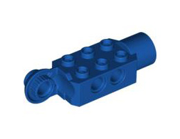 Technic, Brick Modified 2 x 3 with Pin Holes, Rotation Joint Ball Half (Vertical Side), Rotation Joint Socket: {кралско синьо}