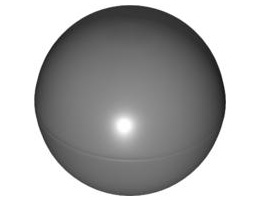 Ball, Hard Plastic 52mm D. (Duplo Ball for Ball Tube): {тъмно каменно сив}