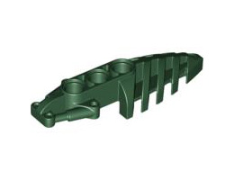 Bionicle Foot Visorak with 3 Pin Holes: {земно зелен}