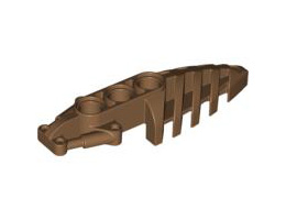 Bionicle Foot Visorak with 3 Pin Holes: {кафяв}