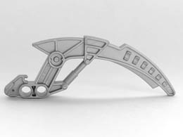 Bionicle Visorak Fang with 2 Pin Holes (Boggarak): {сребърно метален}