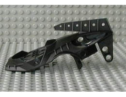 Bionicle Visorak Head with 7 Pin Holes and Axle Hole (Oohnorak): {черен}