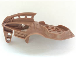 Bionicle Visorak Head with 7 Pin Holes and Axle Hole (Roporak): {кафяв}