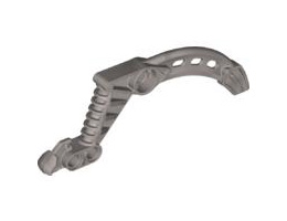 Bionicle Visorak Fang with 2 Pin Holes (Roporak): {сребърно метален}