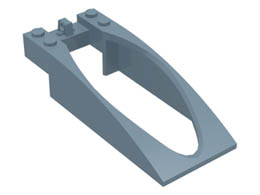 Windscreen 10 x 4 x 2 Curved with Bubble Cutout and Single Hinge Finger: {пясъчно син}