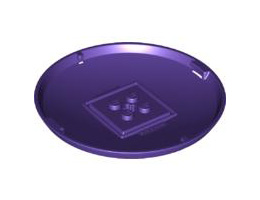 Container, X-Pod Bottom Cap 9 x 9 x 1: {светло виолетов}