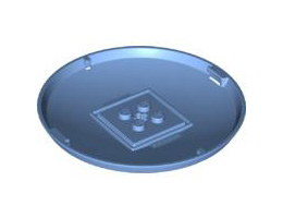 Container, X-Pod Bottom Cap 9 x 9 x 1: {умерено син}