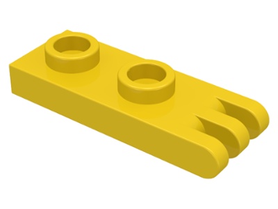 Hinge Plate 1 x 2 with 3 Fingers - Hollow Studs : {ярко жълт}