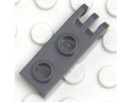 Hinge Plate 1 x 2 with 3 Fingers - Hollow Studs: {тъмно каменно сив}