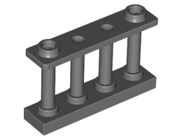 Ограда 1X4X2 с 2 пъпки: {тъмно каменно сив}