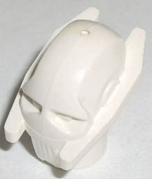 Minifigure, Head Modified SW General Grievous Plain: {бял}