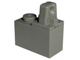 Hinge Brick 1 x 2 Locking with 1 Finger Top: {тъмно каменно сив}