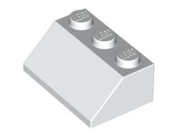 Покривна плочка 2X3/45° : {бял}