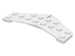 Wedge, Plate 4 x 8 Tail : {бял}