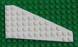 Wedge, Plate 7 x 12 Wing Right : {бял}
