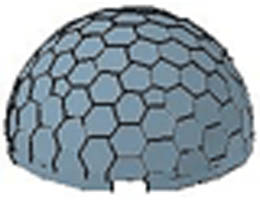 Cylinder Hemisphere 4 x 4 Multifaceted: {пясъчно син}