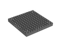 Brick, Modified 12 x 12 with 3 Pin Holes on each Side and Axle Holes in Corners: {тъмно каменно сив}