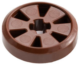 Wheel Hockey Puck, Small: {червеникаво-кафяв}