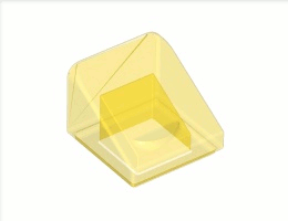 Покривна плочка 1 X 1 X 2/3 : {прозрачно жълт}