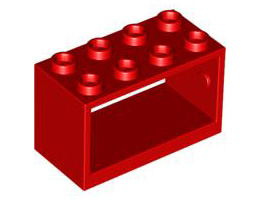 Шкаф 2X4X2: {ярко червен}