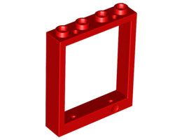 Рамка 1x4x4: {ярко червен}