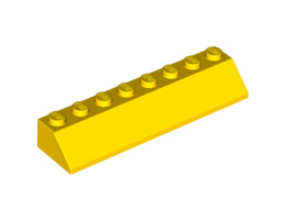 Покривна плочка 2X8/45° : {ярко жълт}