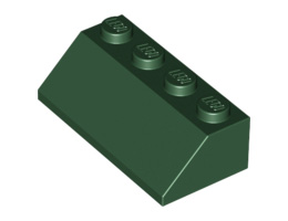 Покривна плочка 2X4/45°: {земно зелен}