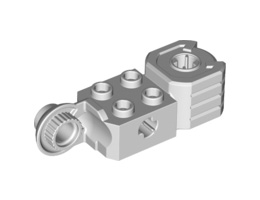 Technic, Brick Modified 2 x 2 with Axle Hole, Rotation Joint Ball Half (Vertical Side), Vertical Axle Hole End (Fist): {светло каменно сив}