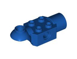 Technic, Brick Modified 2 x 2 with Pin Hole, Rotation Joint Ball Half (Horizontal Top), Rotation Joint Socket: {кралско синьо}