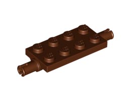 Окачване 2X4 с щракалка : {червеникаво-кафяв}