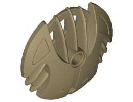 Bionicle Weapon 5 x 5 Shield with 7 Fins: {метално пясъчно-жълт}