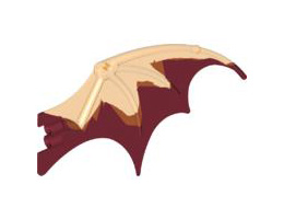 Dragon Wing 19 x 11 with Marbled Orange Trailing Edge Pattern: {нов тъмно червен}