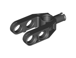 Technic, Liftarm 2 x 4 Fork with Pin: {черен}