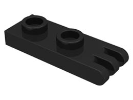 Hinge Plate 1 x 2 with 3 Fingers: {черен}