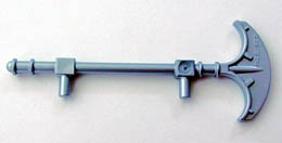 Minifigure, Weapon Bionicle Mini Staff (Onewa): {сребърно метален}