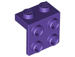 Ъглова плочка 1X2 / 2X2 : {светло виолетов}
