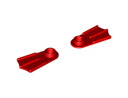 Minifigure, Footgear Flippers, 2 on Sprue: {ярко червен}