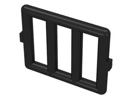 Bar 1 x 4 x 3 Window Grille : {черен}