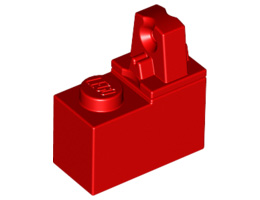 Hinge Brick 1 x 2 Locking with 1 Finger Top: {ярко червен}