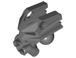 Bionicle Head Connector Block (Toa Metru): {тъмно каменно сив}