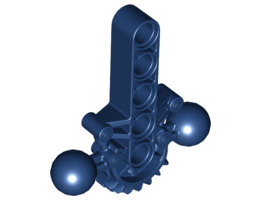Bionicle Hips / Lower Torso with 2 Ball Joints and 7 Tooth Half Gear: {земно син}