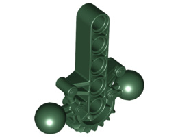 Bionicle Hips / Lower Torso with 2 Ball Joints and 7 Tooth Half Gear: {земно зелен}