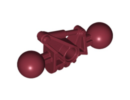 Bionicle Toa Metru Arm Lower Section with 2 Ball Joints: {нов тъмно червен}