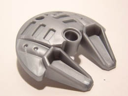 Bionicle Weapon 5 x 5 Shield with Dual Scoop Prongs : {сребрист}