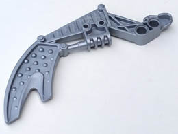 Bionicle Visorak Fang with 2 Pin Holes (Vohtarak) : {сребрист}