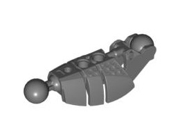 Bionicle Piraka Leg Lower Section with 2 Ball Joints: {тъмно каменно сив}