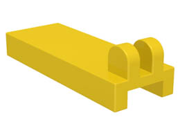 Hinge Tile 1 x 2 1/2 with 2 Fingers on Top : {ярко жълт}